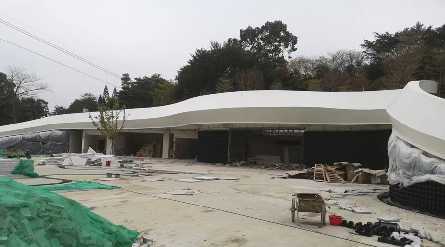 GRC直塑景觀工程,廣州白云山花園售票廳堅持只用飾紀上品