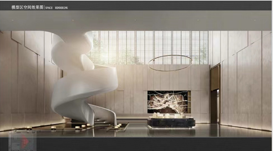 深圳卓越GRG旋轉樓梯定制項目