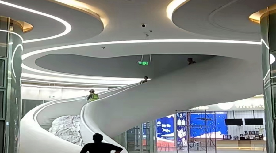 深圳沙田服務區GRG旋轉樓梯造型