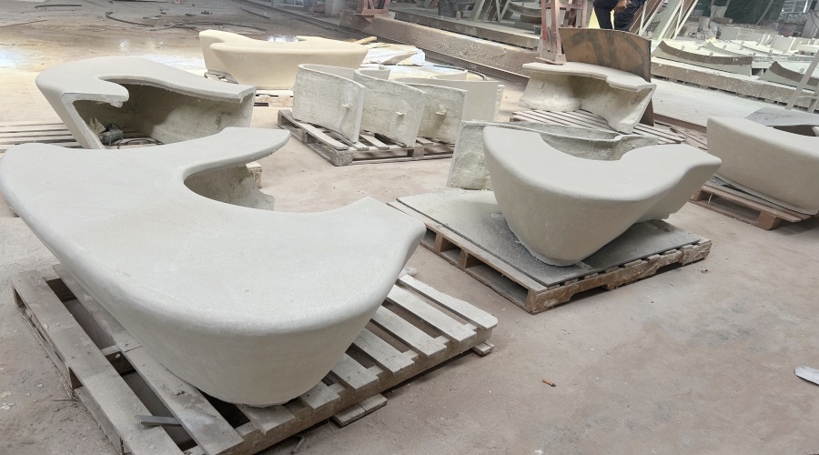 廣州海珠區(qū)琶洲展館GRC坐凳的工程案例