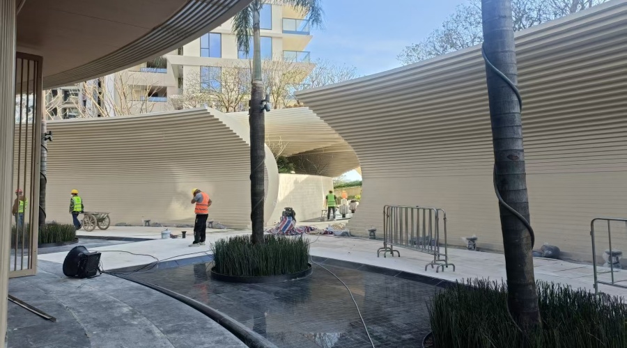 GRC幕墻板裝飾效果