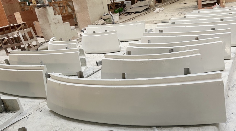 海南陵水GRC清水混凝土坐凳 海南陵水GRC清水混凝土坐凳